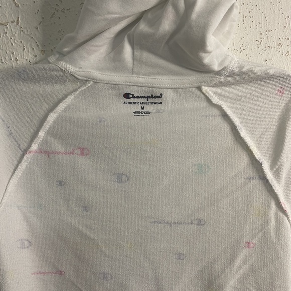 Champion Girls' Multicolor Logo Script French Terry Pullover Hoodie - Picture 6 of 8